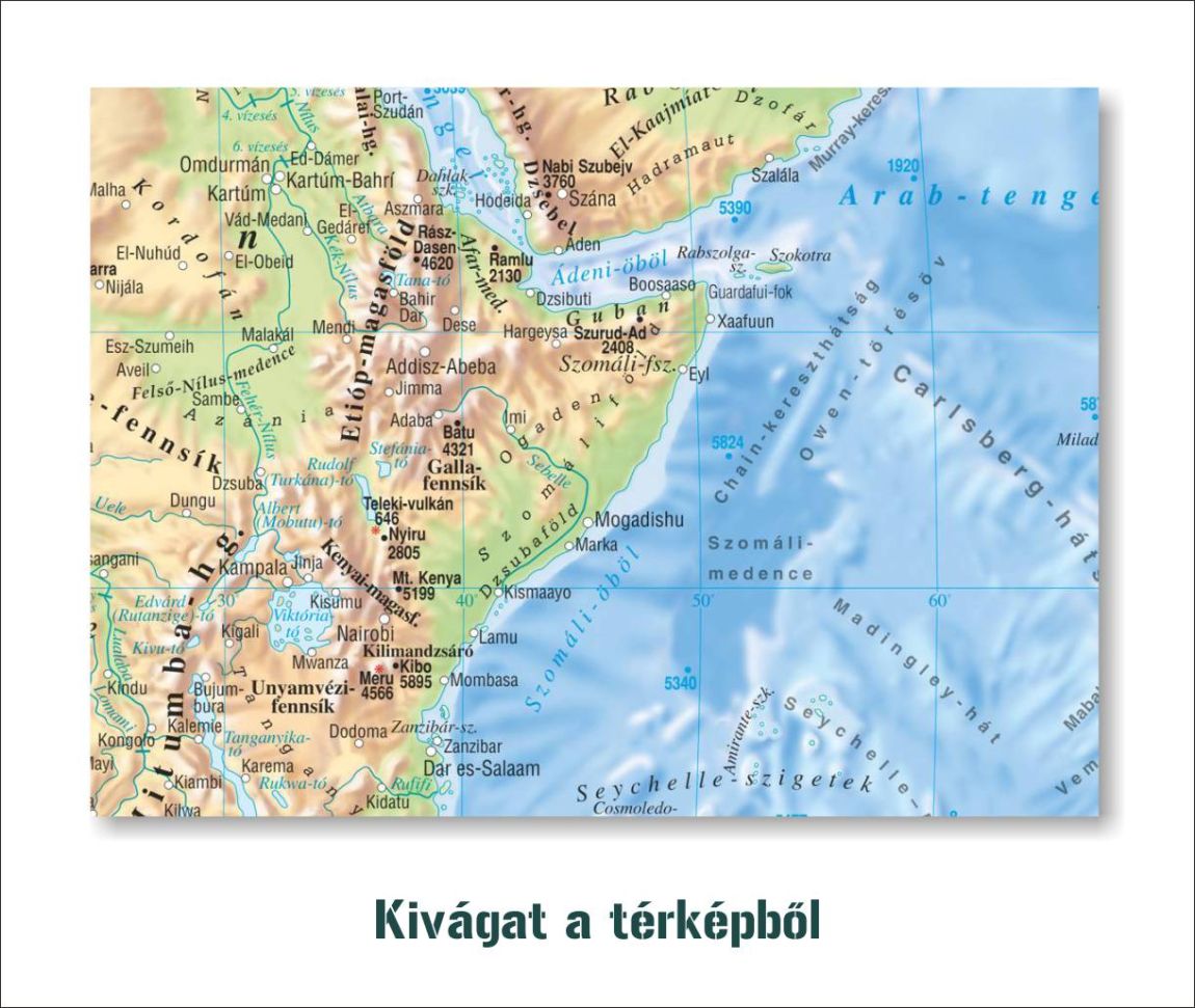 A Föld domborzata falitérkép