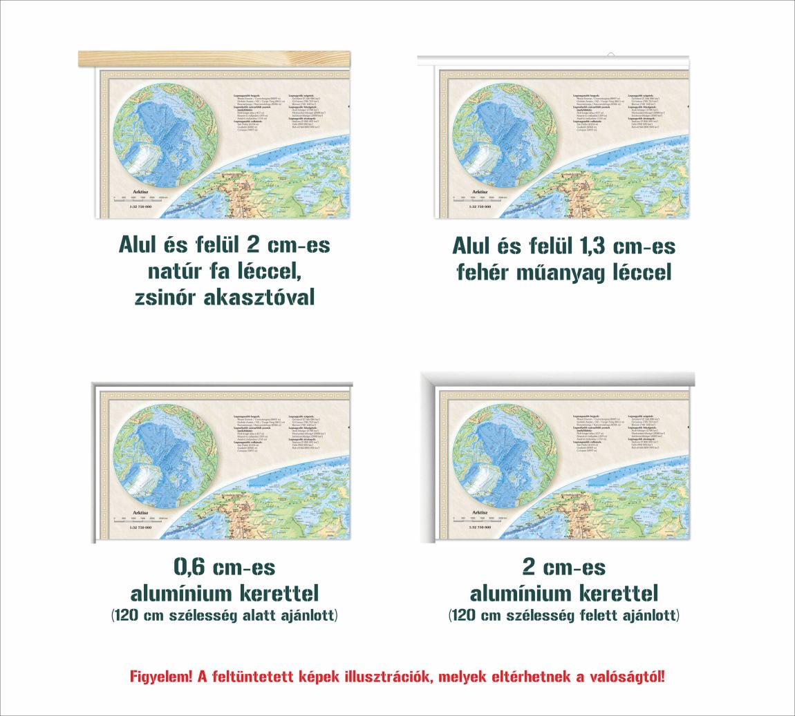 A Föld domborzata falitérkép