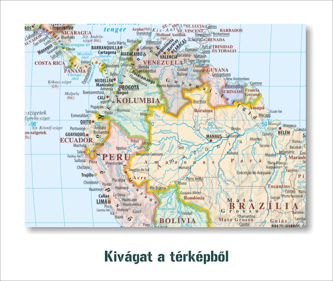 A Föld országai falitérkép