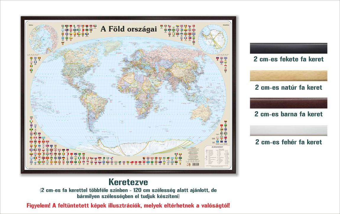 A Föld országai falitérkép