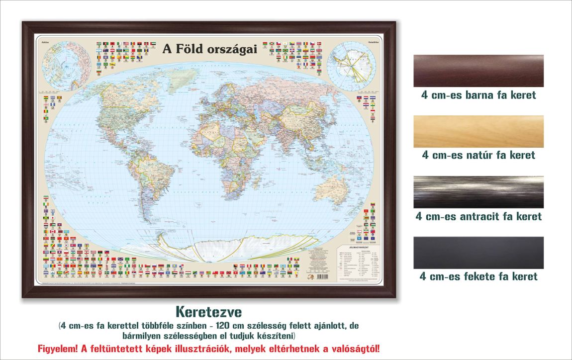 A Föld országai falitérkép