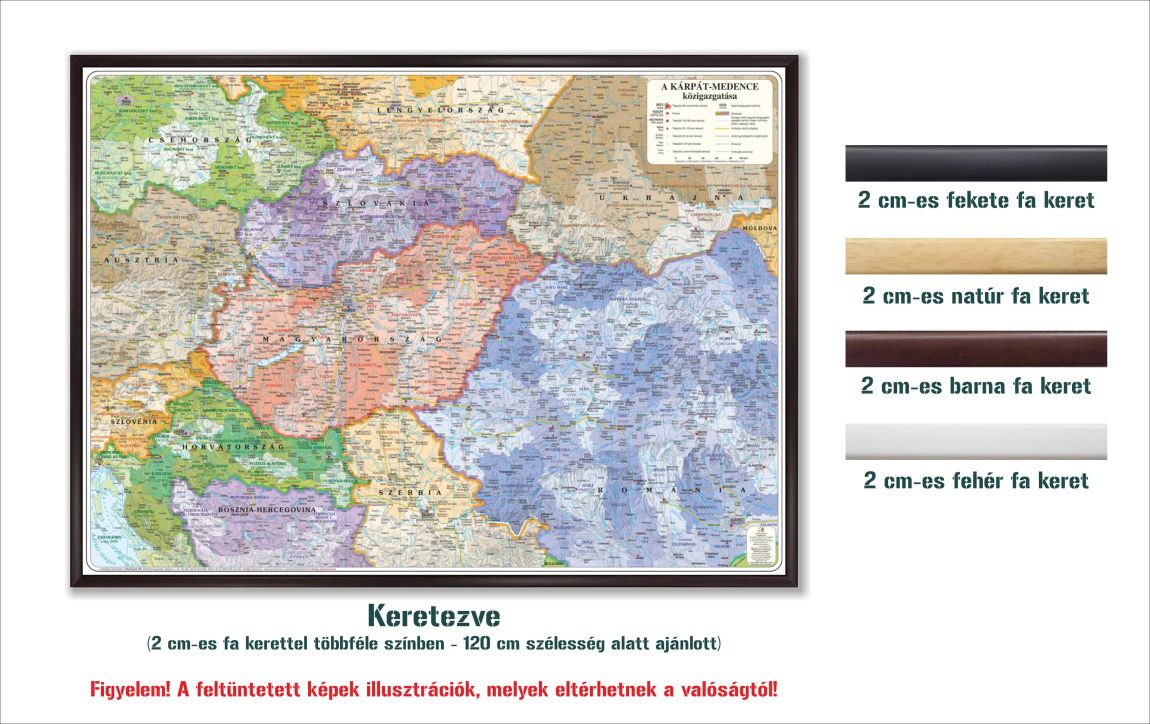 Kárpát-medence köziazgatása falitérkép