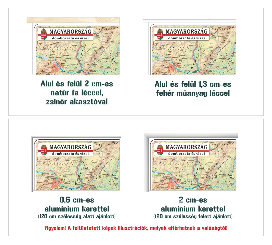 Magyarország domborzata falitérkép 2 Magyarország domborzata falitérkép 2