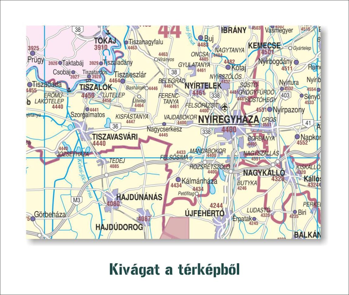 Magyarország postai irányítószámai falitérkép