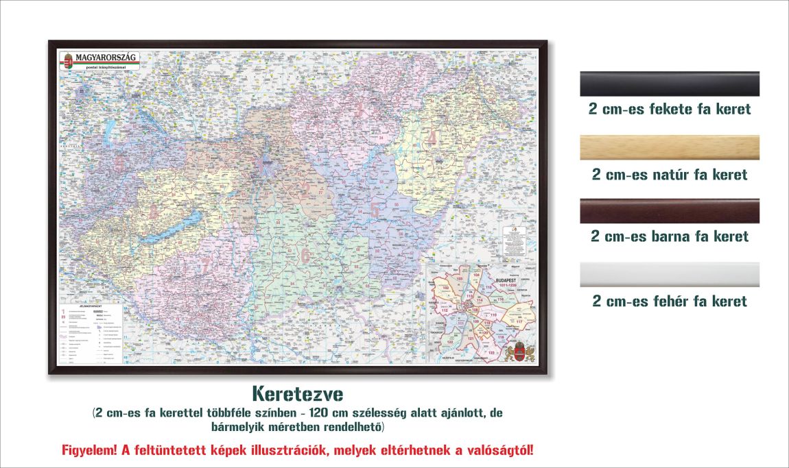 Magyarország postai irányítószámai falitérkép